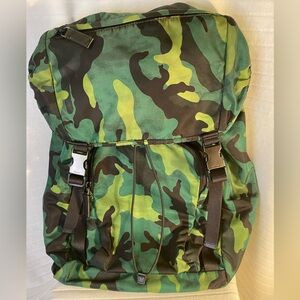 Prada Tessuto Camouflage Backpack New W/COA